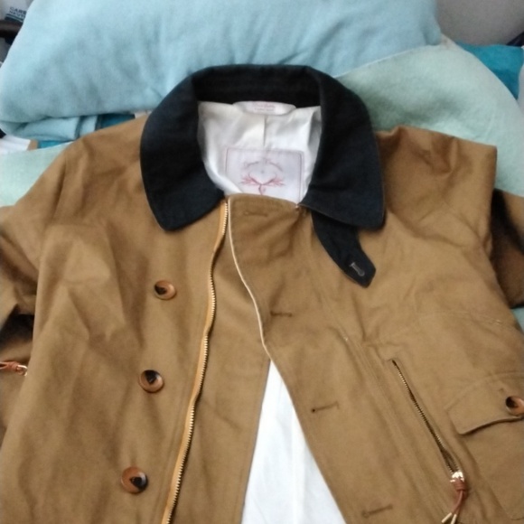 Zara, L, Tan denim jacket - Picture 3 of 5